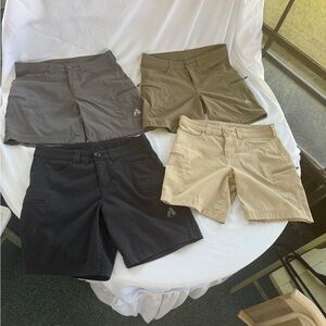 Eddie Bauer Woman’s Cargo Shorts in Black, Gray, Tan, and Brown